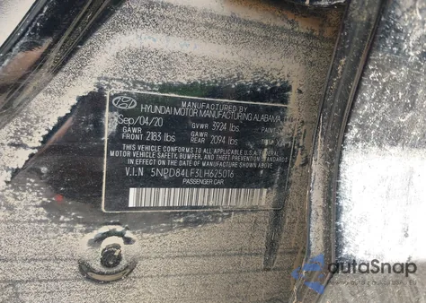 2020 Hyundai Elantra Value Edition from USA, damaged, VIN 5NPD84LF3LH625016